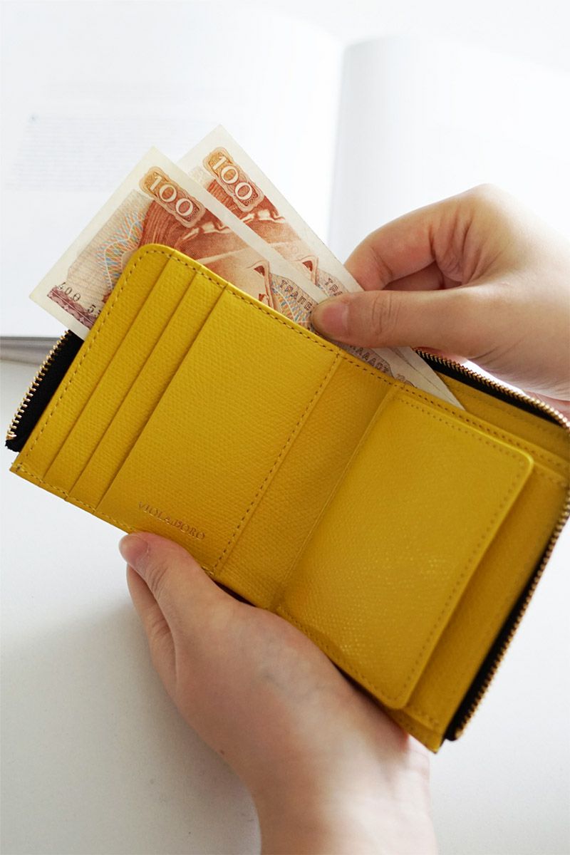 VIOLAd'ORO ヴィオラドーロ PORTA ポルタ 二つ折りL字型財布 V-5063