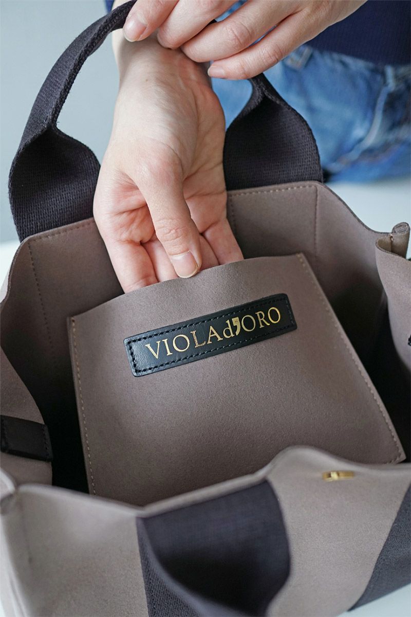 VIOLAd'ORO ヴィオラドーロ GINO ジーノ マイクロファイバースエードトートバッグM V-2063
