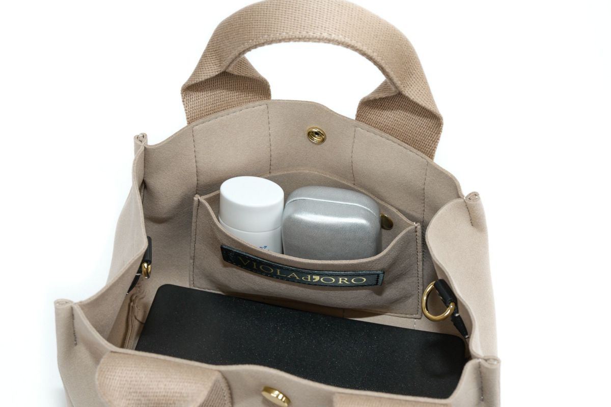 VIOLAd'ORO ヴィオラドーロ GINO ジーノ マイクロファイバースエードトートバッグS V-2075