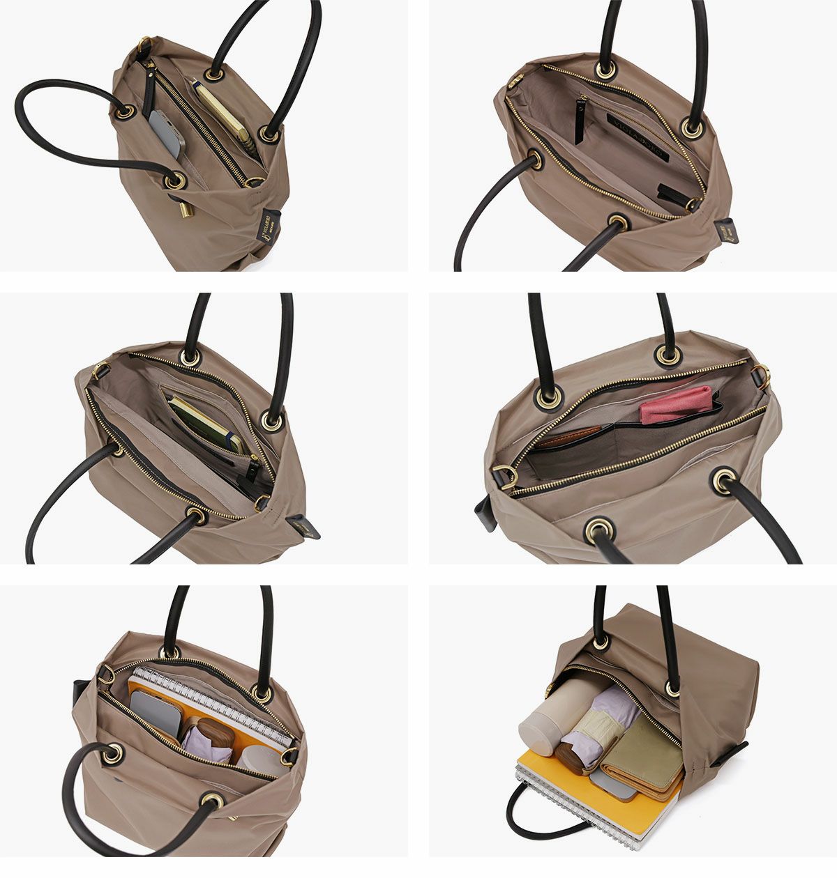 VIOLAd'ORO ヴィオラドーロ BIANCA ビアンカ ノットハンドルトートバッグS V-2174