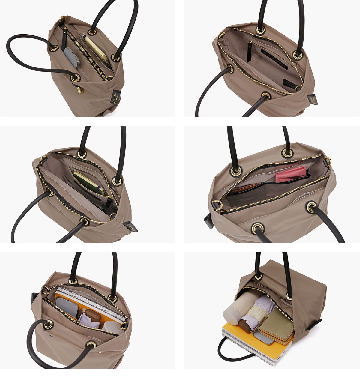 VIOLAd'ORO ヴィオラドーロ BIANCA ビアンカ ノットハンドルトートバッグS V-2174
