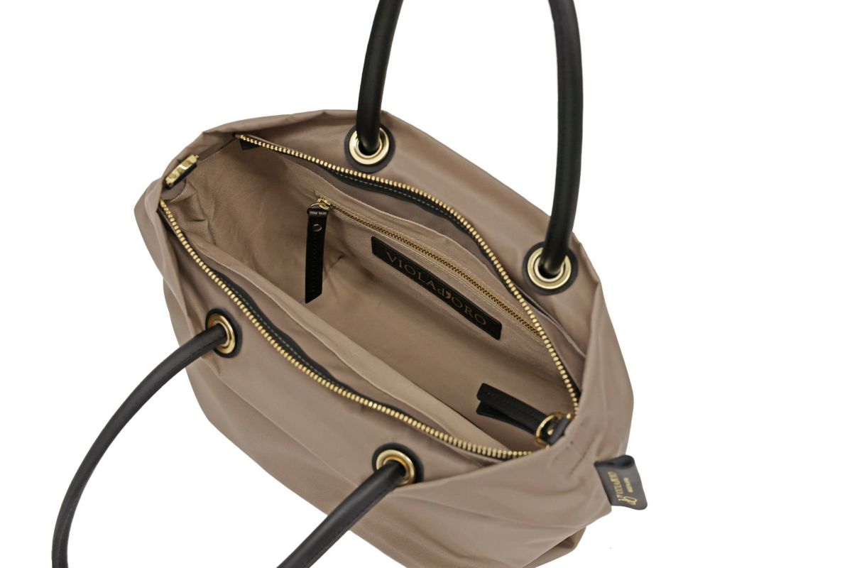 VIOLAd'ORO ヴィオラドーロ BIANCA ビアンカ ノットハンドルトートバッグS V-2174