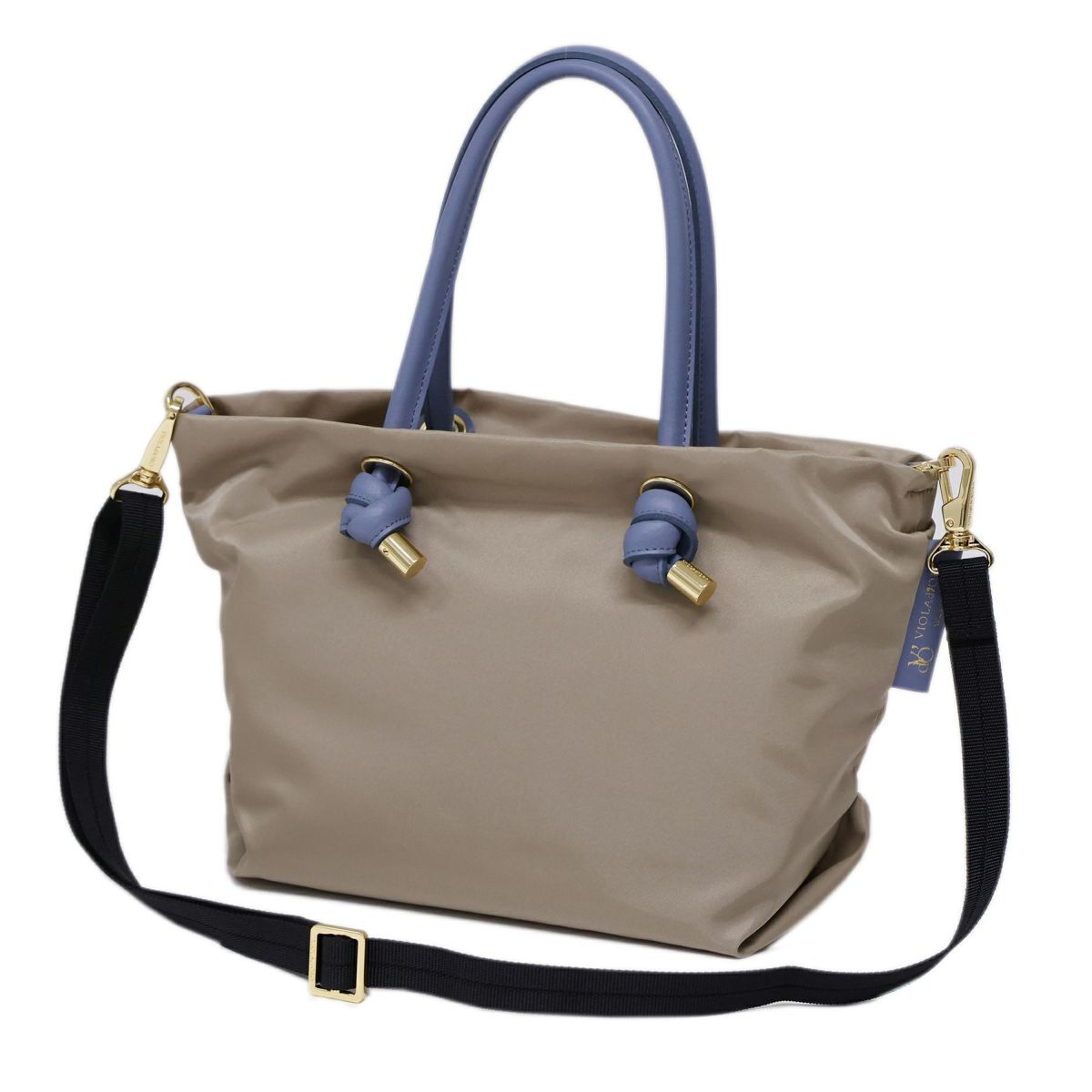 VIOLAd'ORO ヴィオラドーロ BIANCA ビアンカ ノットハンドルトートバッグS V-2174