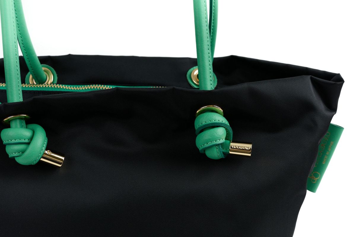 VIOLAd'ORO ヴィオラドーロ BIANCA ビアンカ ノットハンドルトートバッグM V-2175