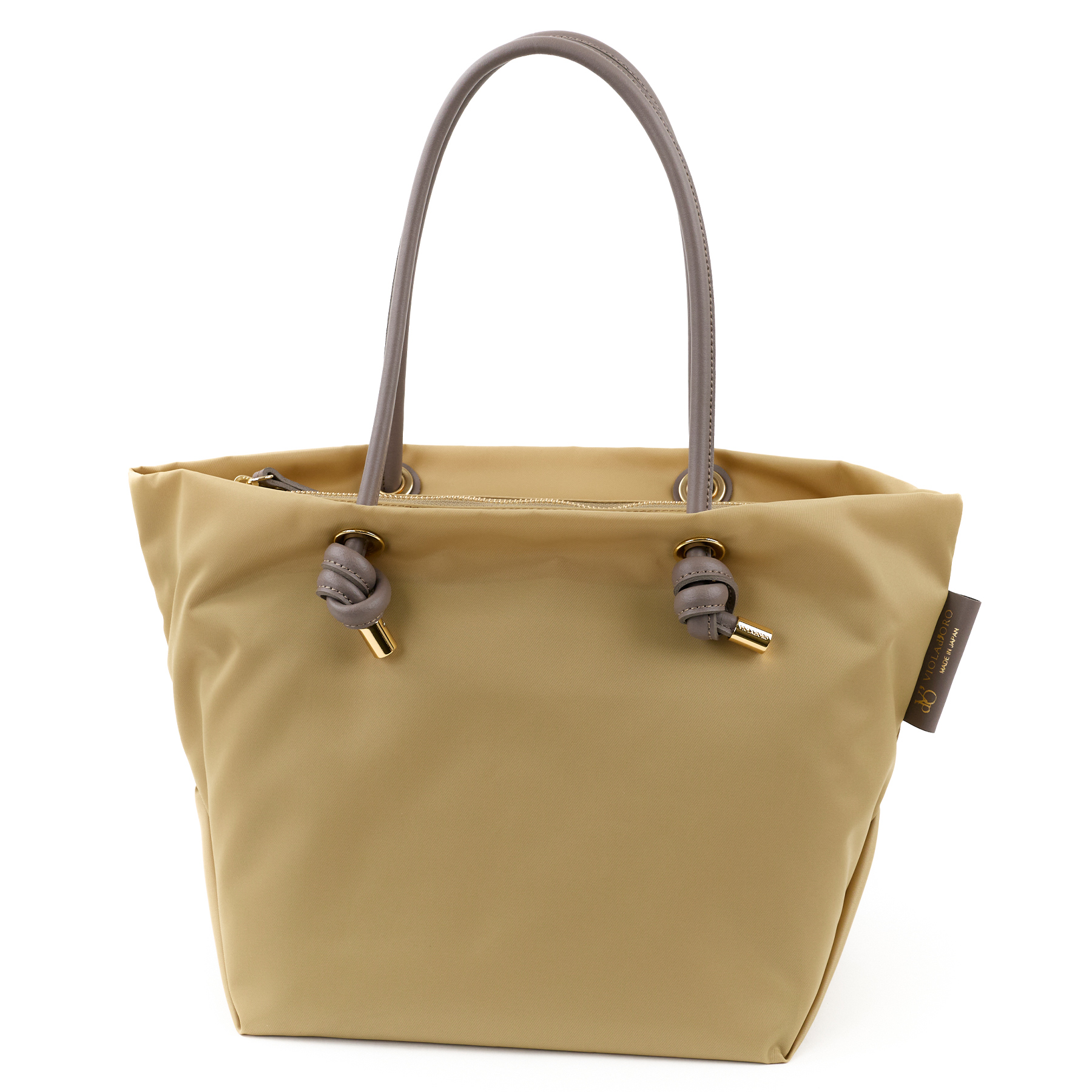 VIOLAd'ORO ヴィオラドーロ BIANCA ビアンカ ノットハンドルトートバッグM V-2175