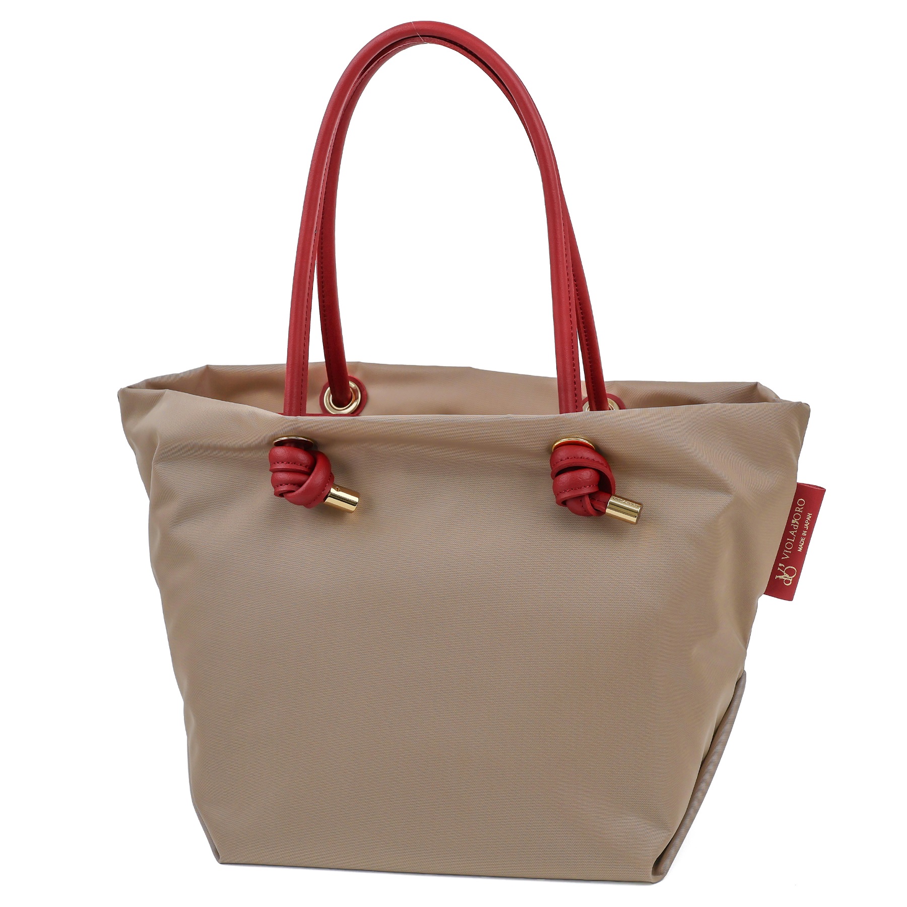 VIOLAd'ORO ヴィオラドーロ BIANCA ビアンカ ノットハンドルトートバッグM V-2175