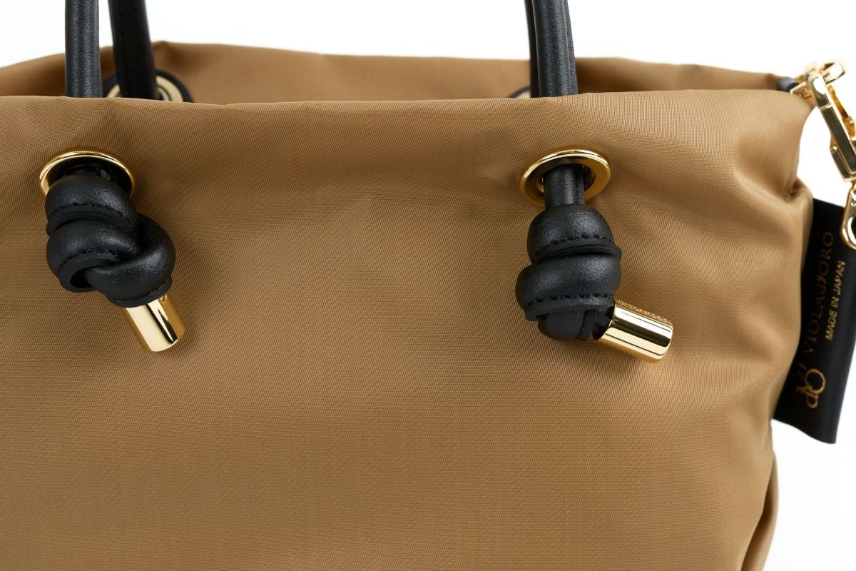 VIOLAd'ORO ヴィオラドーロ BIANCA ビアンカ ノットハンドルトートバッグXS V-2197