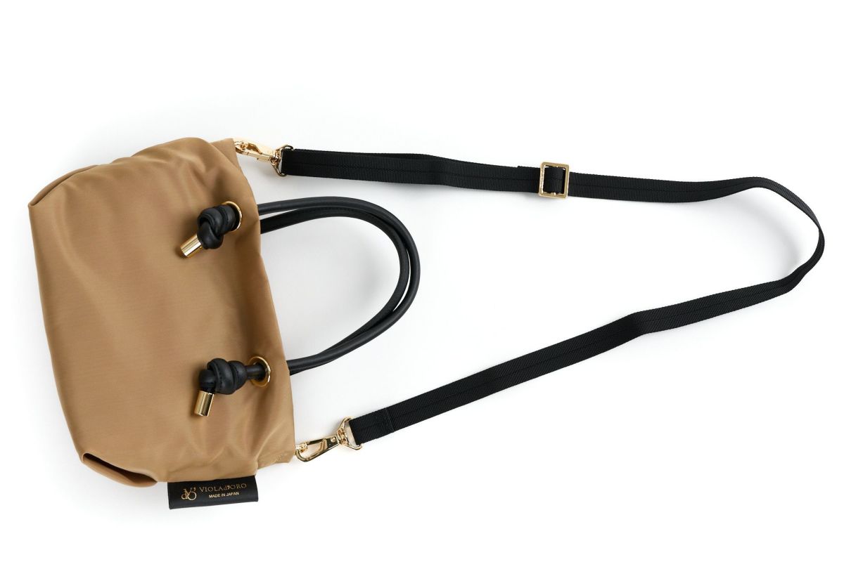 VIOLAd'ORO ヴィオラドーロ BIANCA ビアンカ ノットハンドルトートバッグXS V-2197