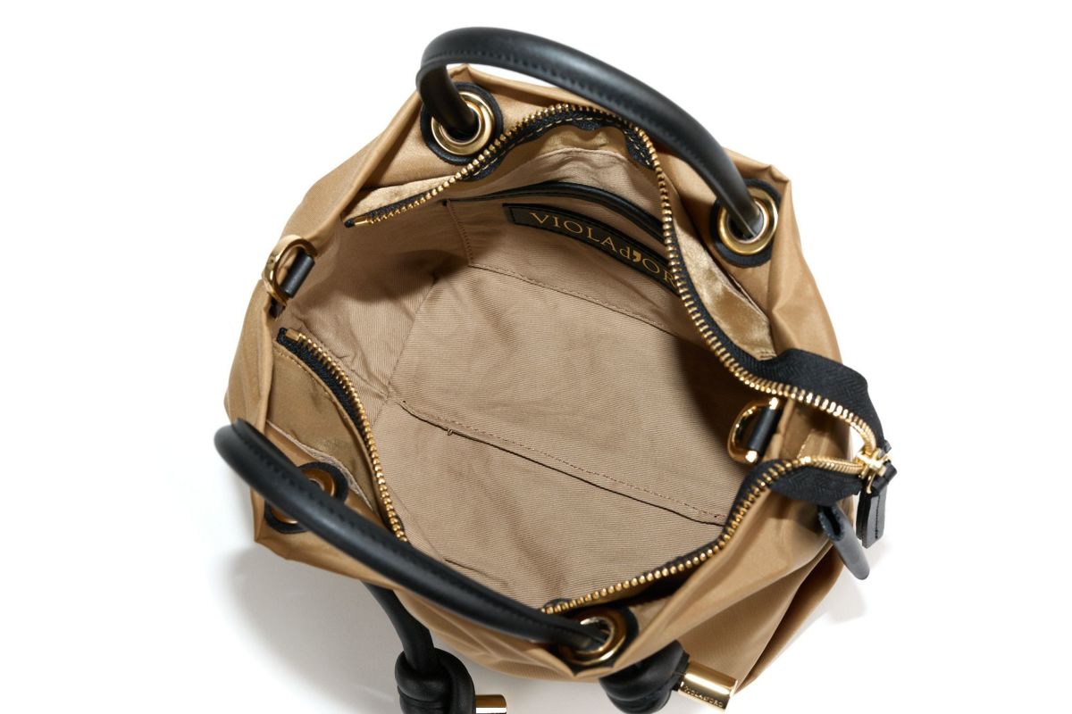VIOLAd'ORO ヴィオラドーロ BIANCA ビアンカ ノットハンドルトートバッグXS V-2197