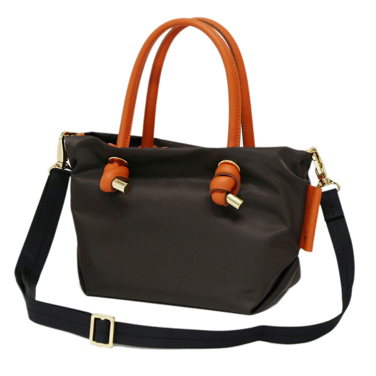 VIOLAd'ORO ヴィオラドーロ BIANCA ビアンカ ノットハンドルトートバッグXS V-2197