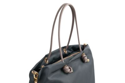 VIOLAd'ORO ヴィオラドーロ BIANCA ビアンカ ノットハンドルトートバッグML V-2204