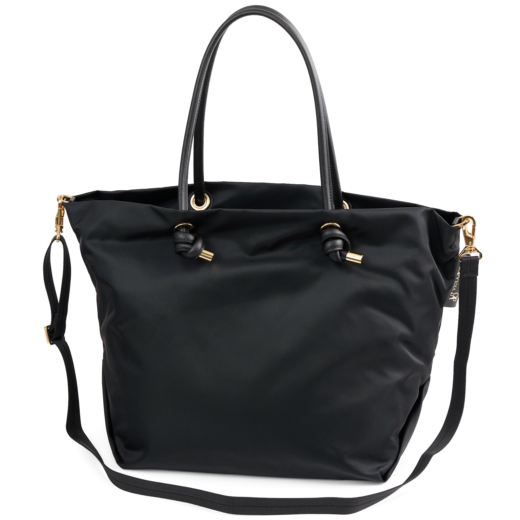 VIOLAd'ORO ヴィオラドーロ BIANCA ビアンカ ノットハンドルトートバッグML V-2204