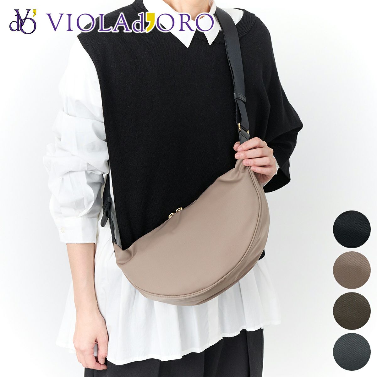 VIOLAd'ORO ヴィオラドーロ BIANCA ビアンカ ボディバッグ V-2247