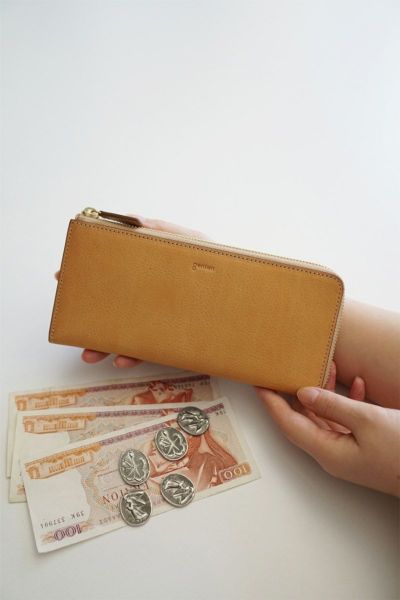 genten ゲンテン CUOIO クオイオ 小銭入れ付き長財布（L字ファスナー式） 44670