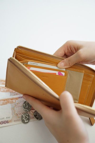 genten ゲンテン CUOIO クオイオ 小銭入れ付き長財布（L字ファスナー式） 44670