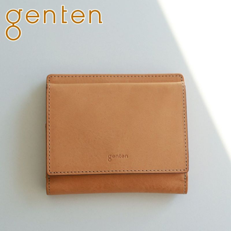 genten ゲンテン CUOIO クオイオ 小銭入れ付き二つ折り財布 44671