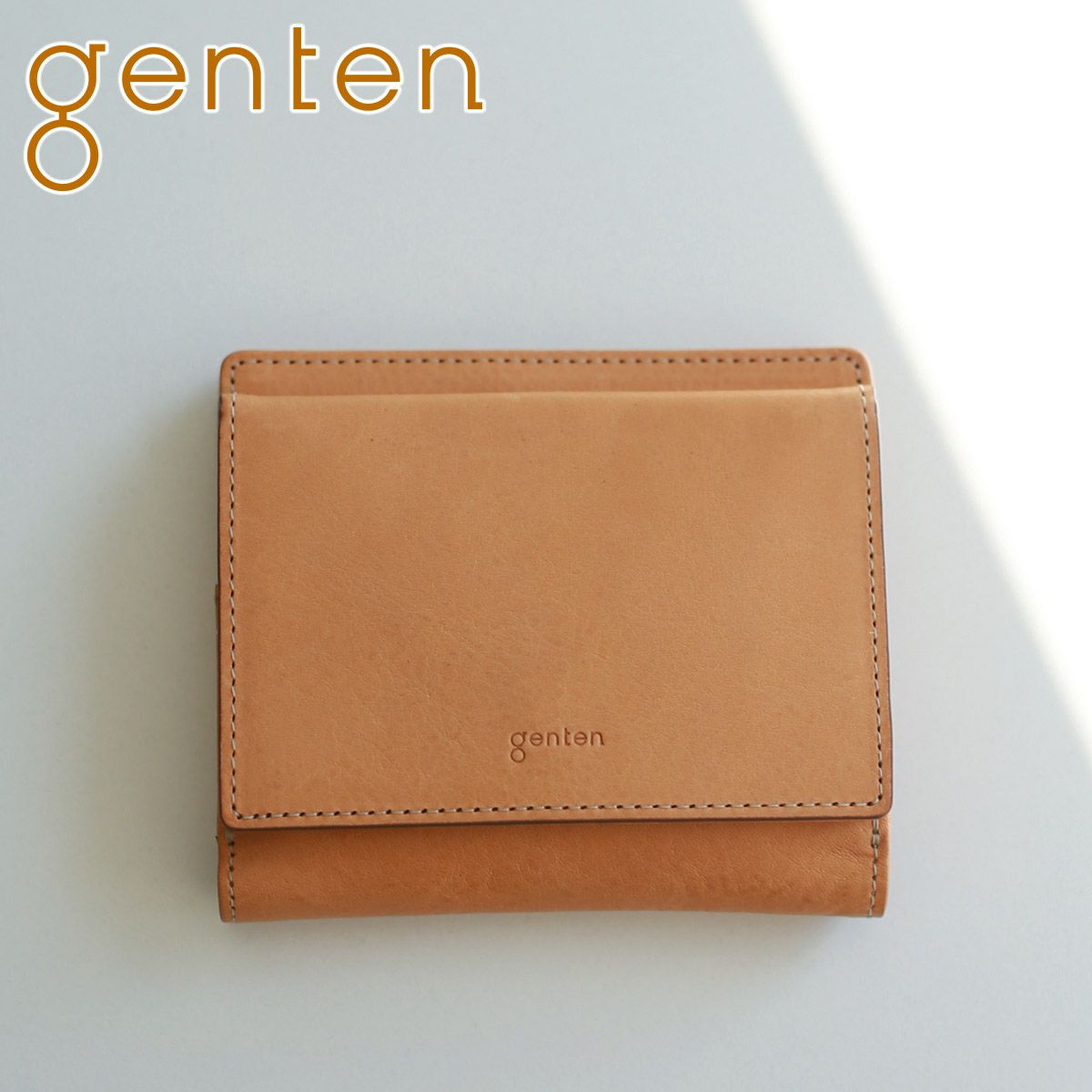 genten ゲンテン CUOIO クオイオ 小銭入れ付き二つ折り財布 44671