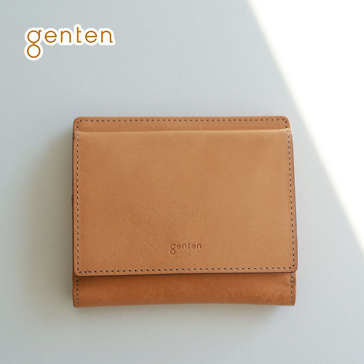genten ゲンテン CUOIO クオイオ 小銭入れ付き二つ折り財布 44671