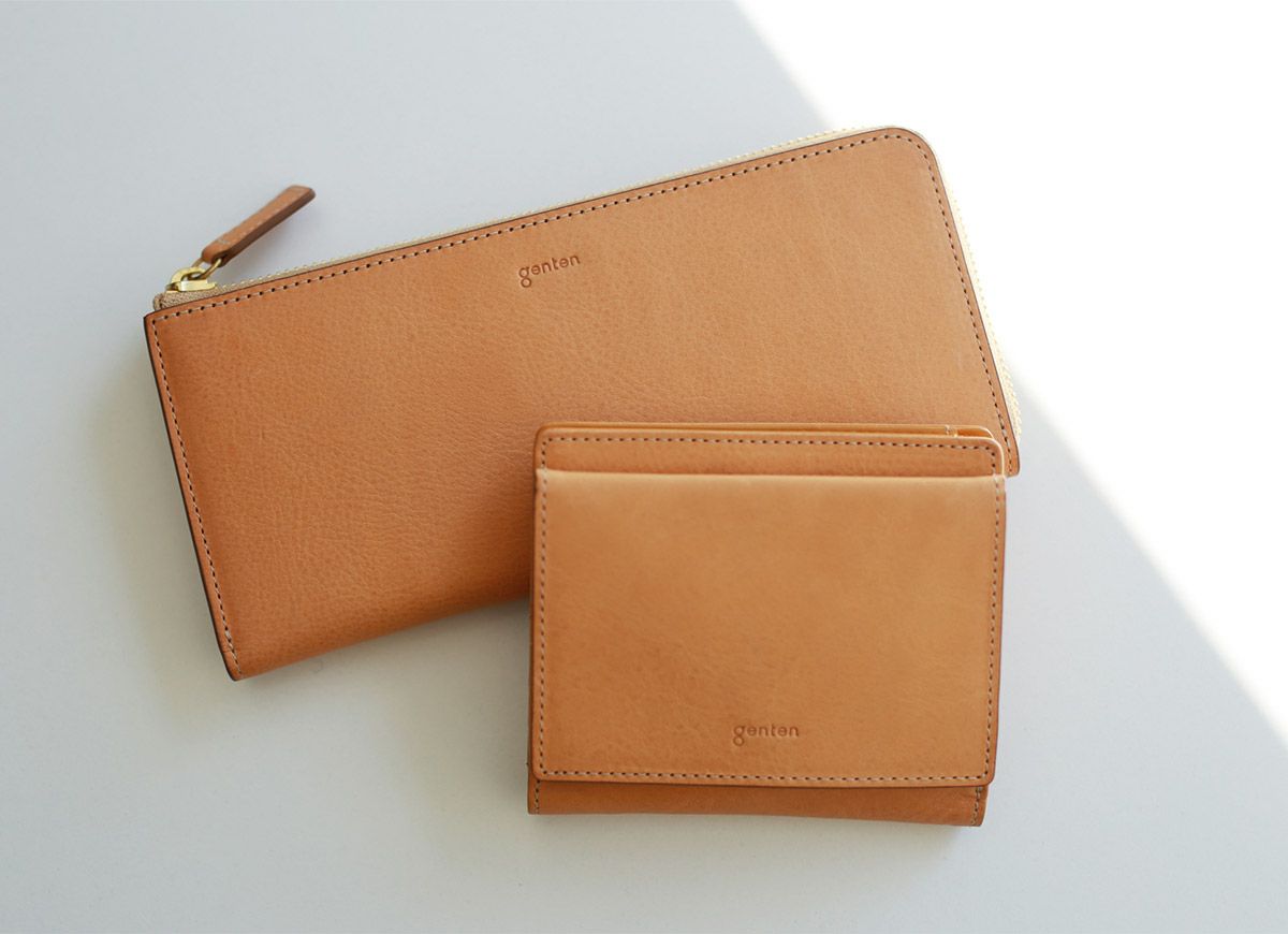 genten ゲンテン CUOIO クオイオ 小銭入れ付き二つ折り財布 44671
