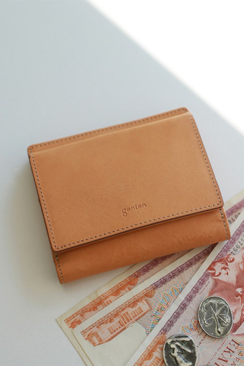 genten ゲンテン CUOIO クオイオ 小銭入れ付き二つ折り財布 44671