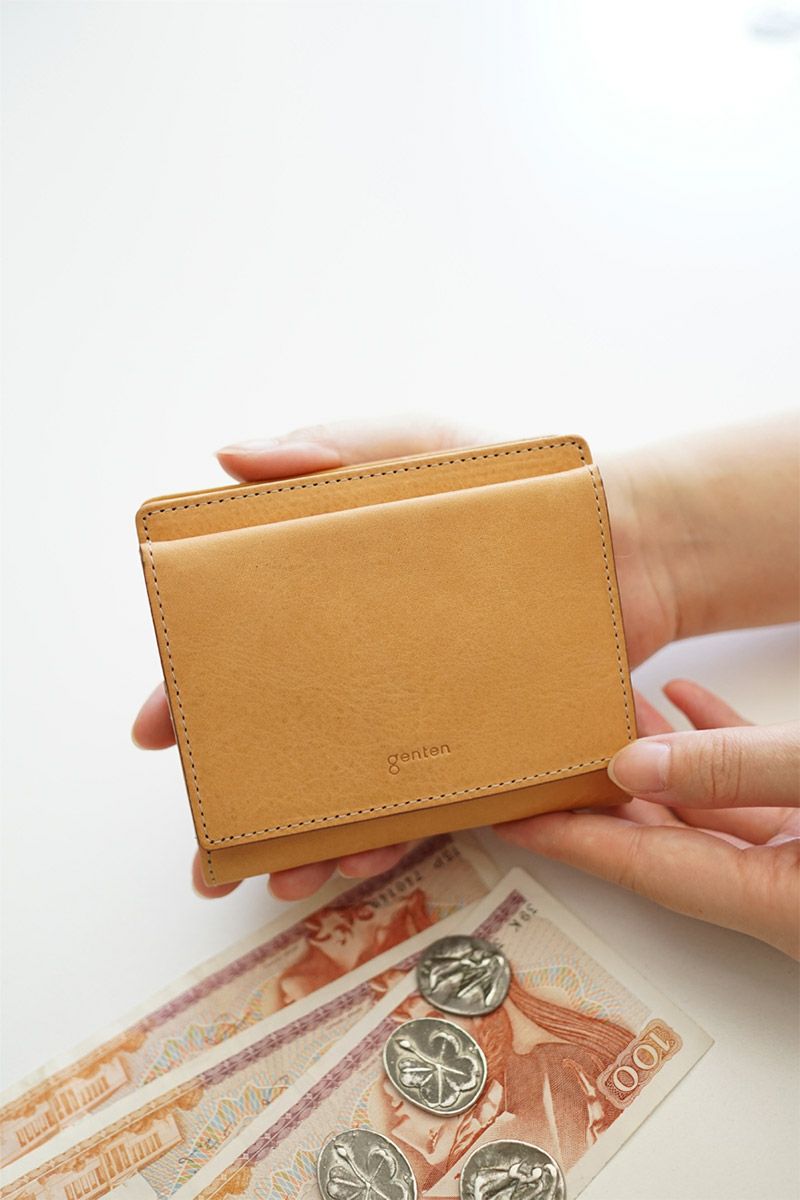 genten ゲンテン CUOIO クオイオ 小銭入れ付き二つ折り財布 44671