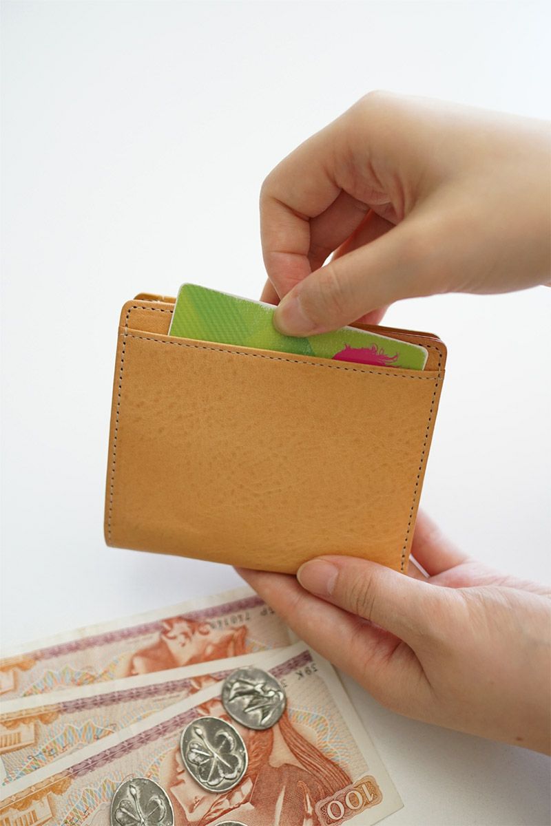 genten ゲンテン CUOIO クオイオ 小銭入れ付き二つ折り財布 44671