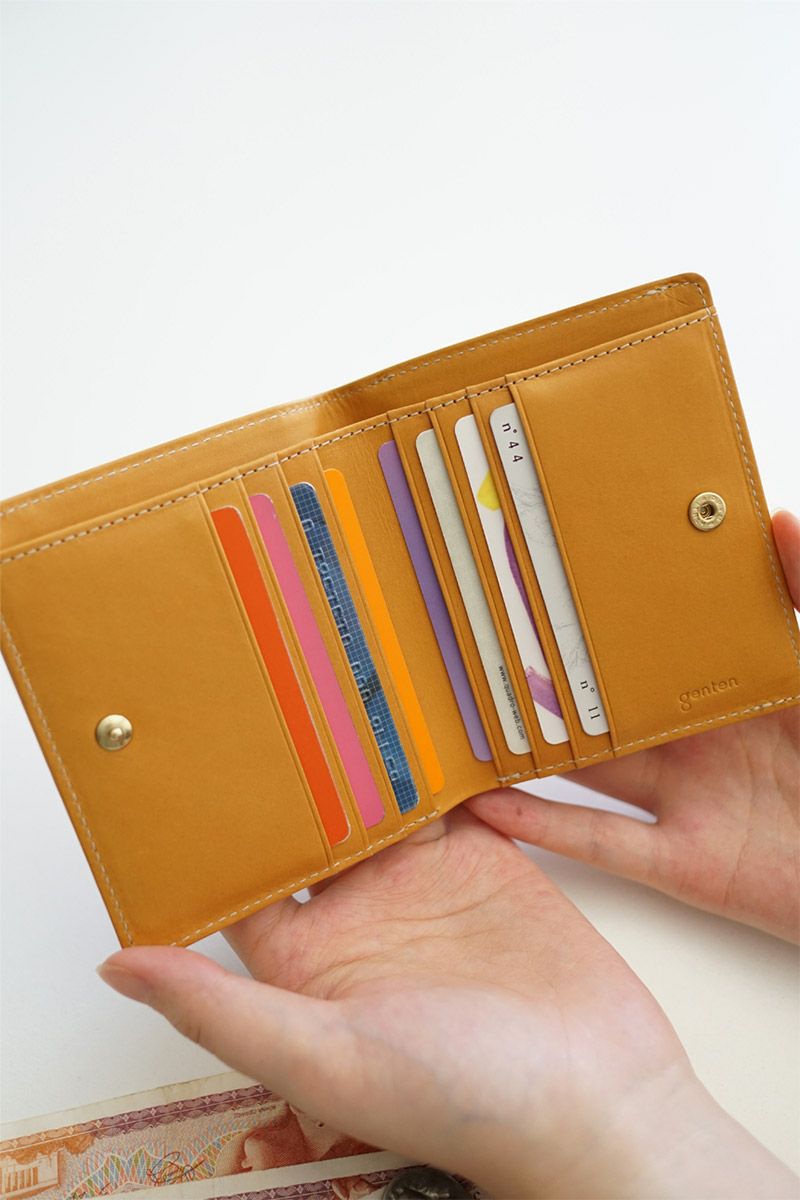 genten ゲンテン CUOIO クオイオ 小銭入れ付き二つ折り財布 44671