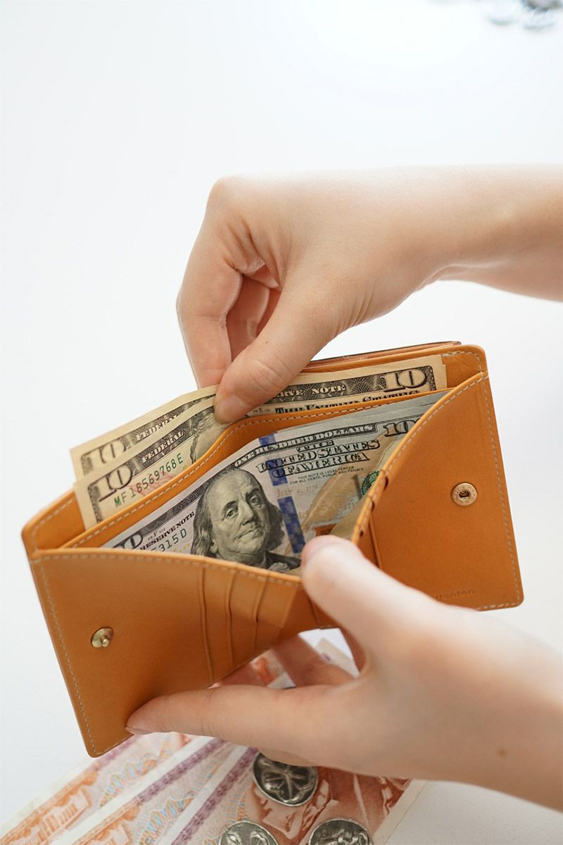 genten ゲンテン CUOIO クオイオ 小銭入れ付き二つ折り財布 44671