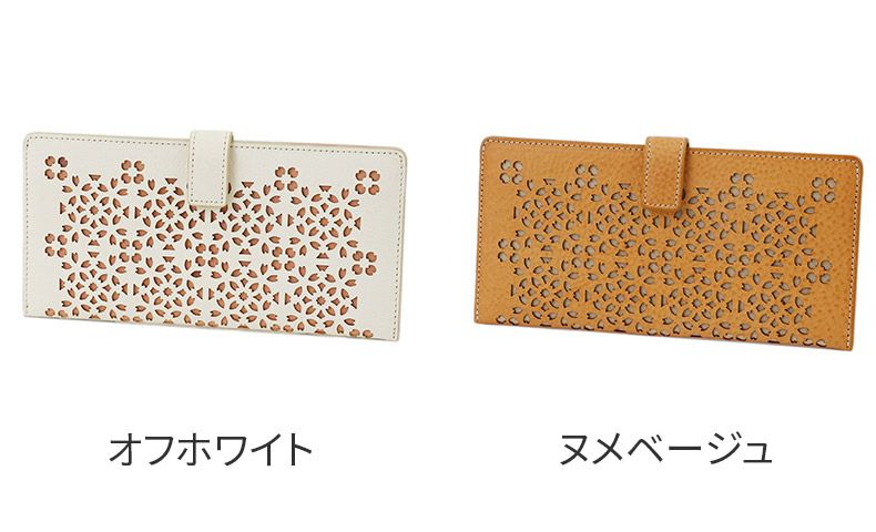 genten ゲンテン Flutter cut work フラッターカットワーク 薄型長財布 49595