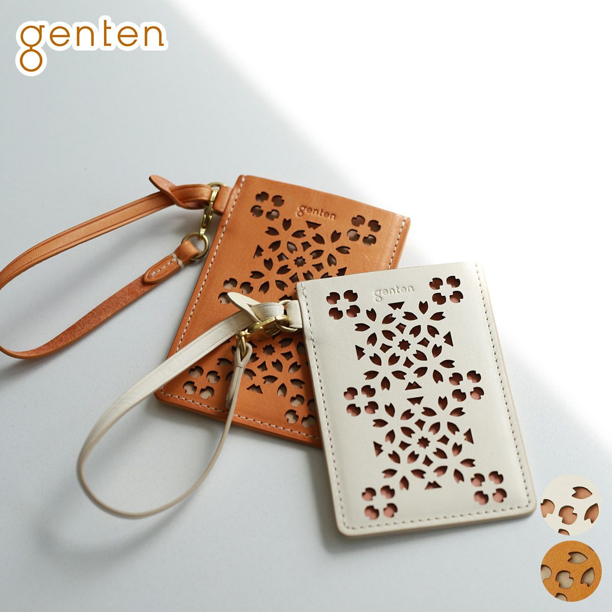 genten ゲンテン Flutter cut work フラッターカットワーク パスケース 49597