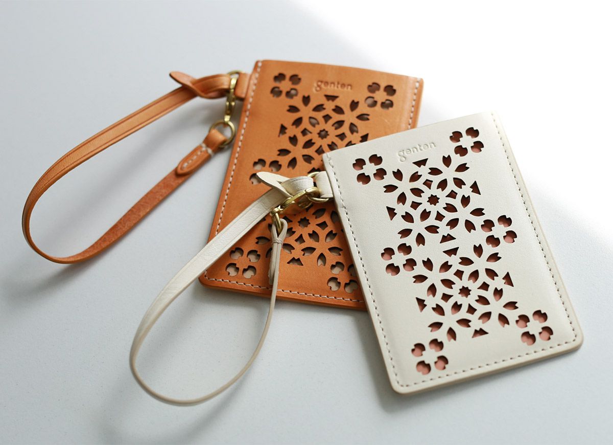 genten ゲンテン Flutter cut work フラッターカットワーク パスケース 49597