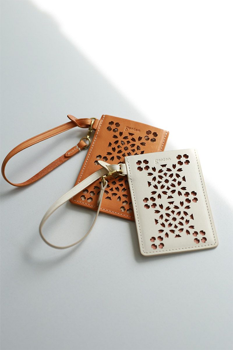 genten ゲンテン Flutter cut work フラッターカットワーク パスケース 49597