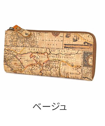 VIA DOAN ヴィア ドアン Map マップ 小銭入れ付き長財布（L字ファスナー式） 365