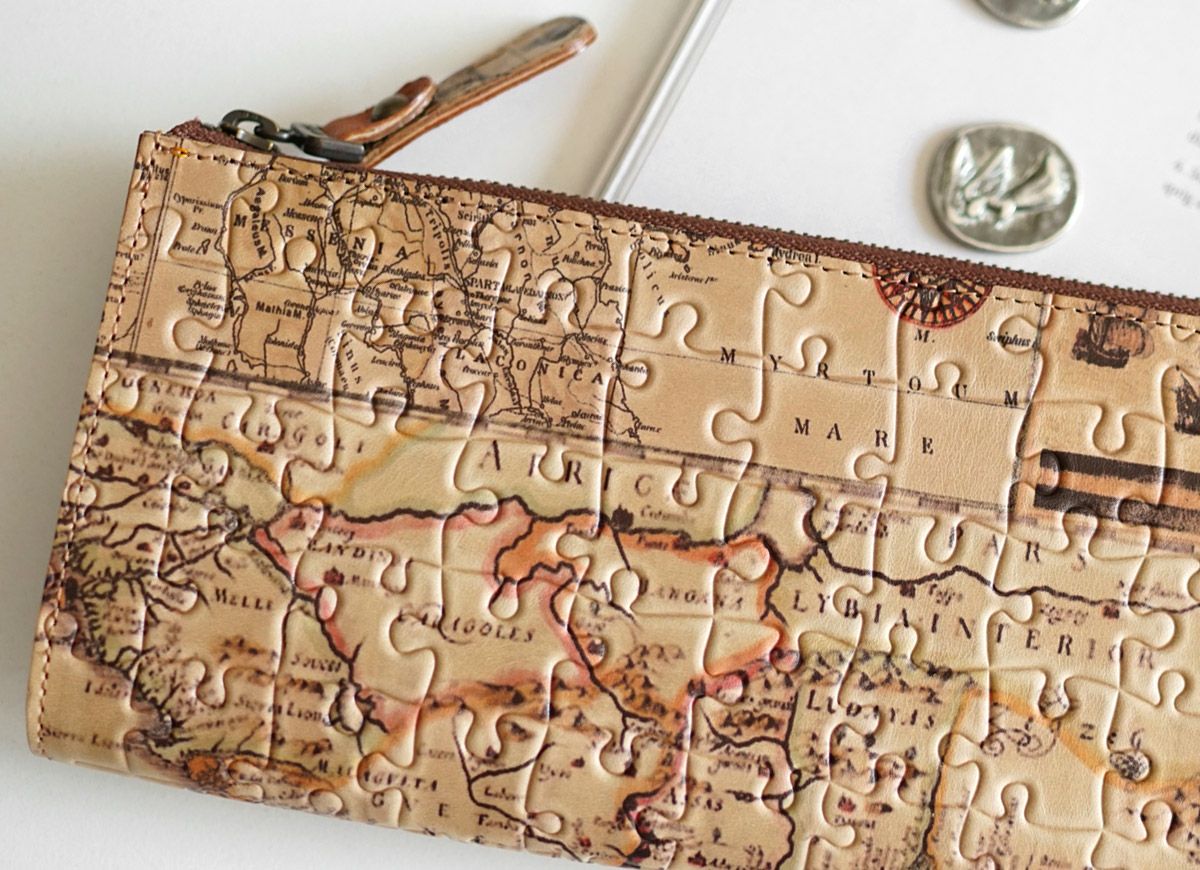 VIA DOAN ヴィア ドアン Map マップ 小銭入れ付き長財布（L字ファスナー式） 365