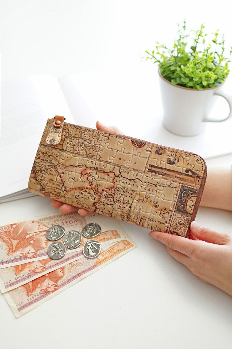 VIA DOAN ヴィア ドアン Map マップ 小銭入れ付き長財布（L字ファスナー式） 365