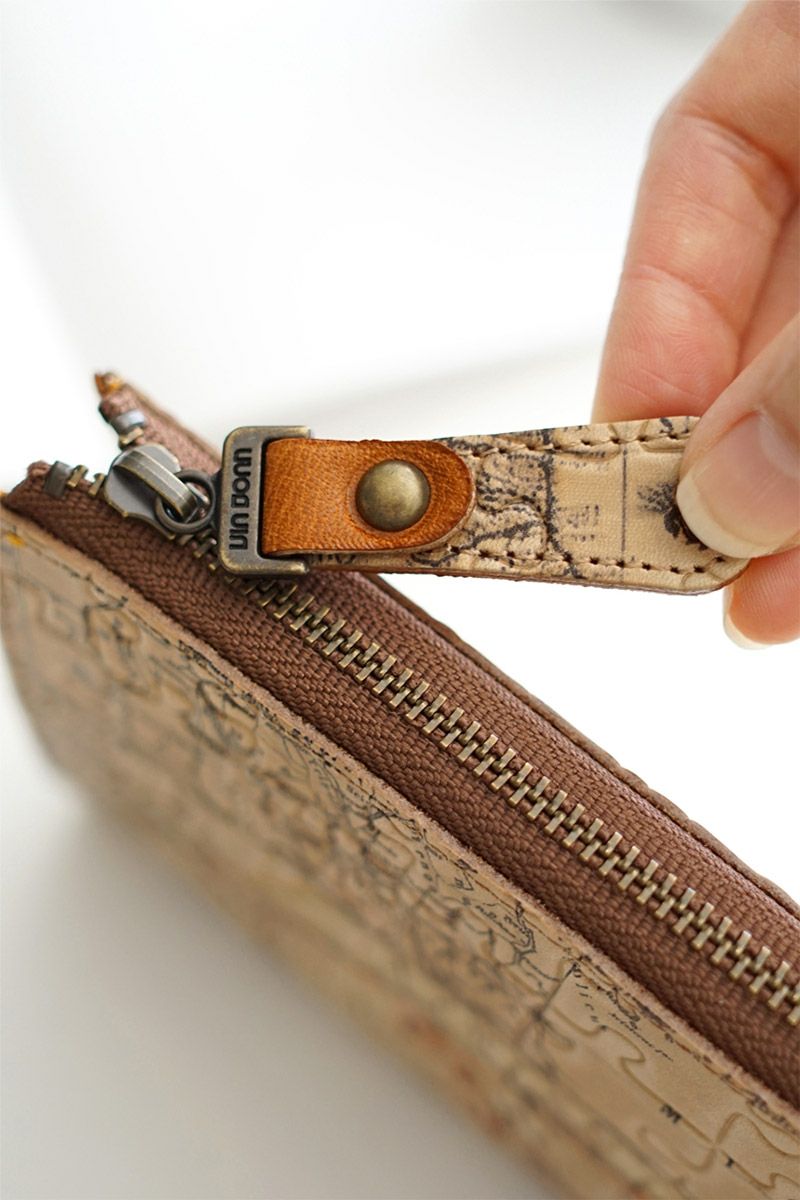 VIA DOAN ヴィア ドアン Map マップ 小銭入れ付き長財布（L字ファスナー式） 365