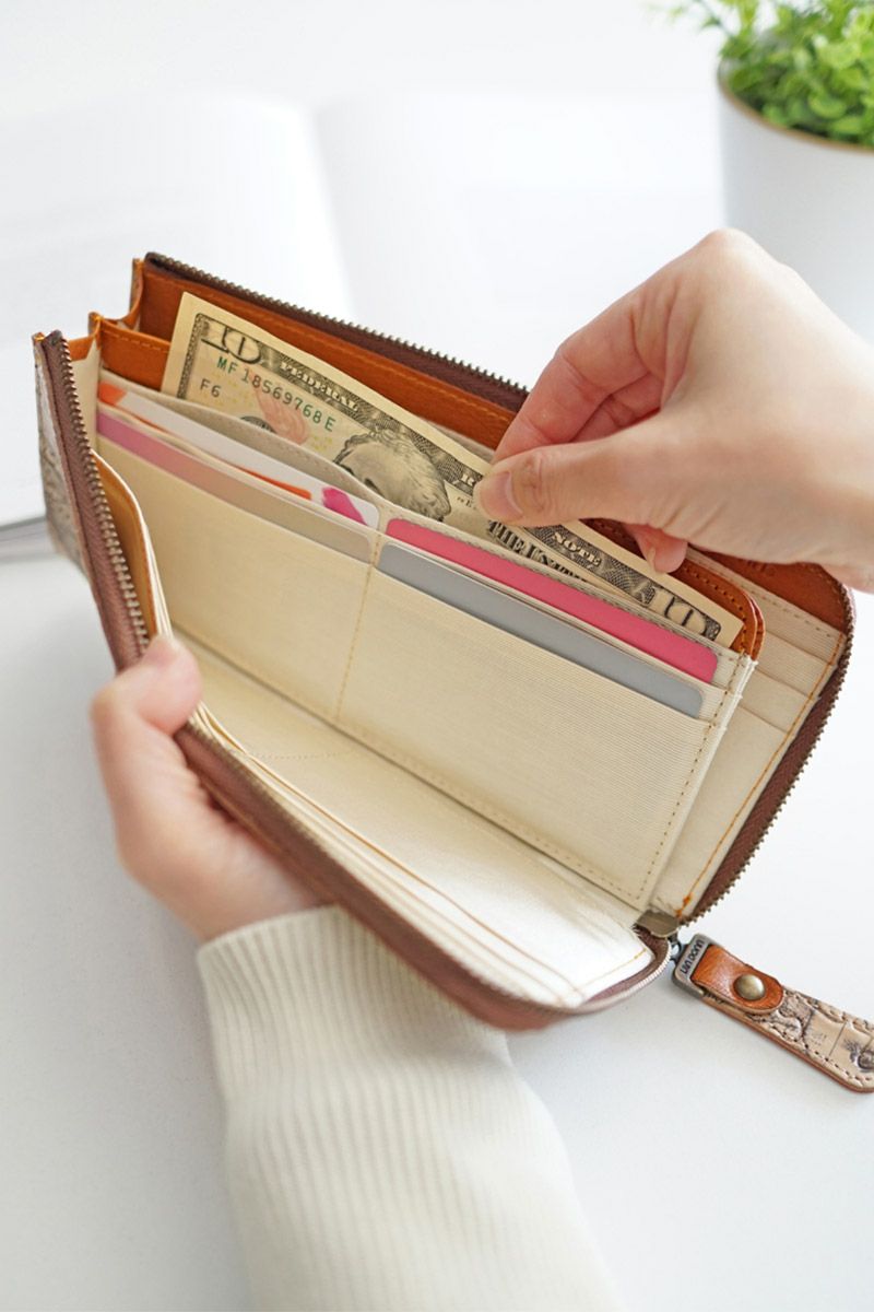 VIA DOAN ヴィア ドアン Map マップ 小銭入れ付き長財布（L字ファスナー式） 365