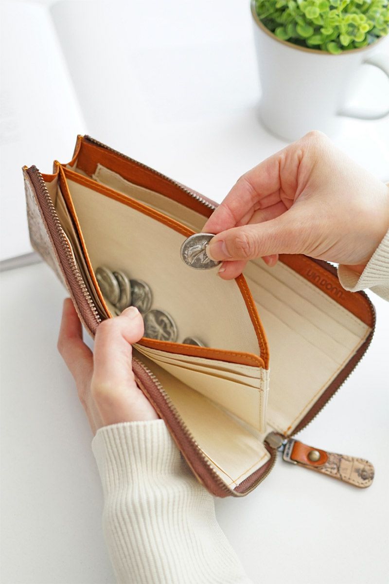 VIA DOAN ヴィア ドアン Map マップ 小銭入れ付き長財布（L字ファスナー式） 365