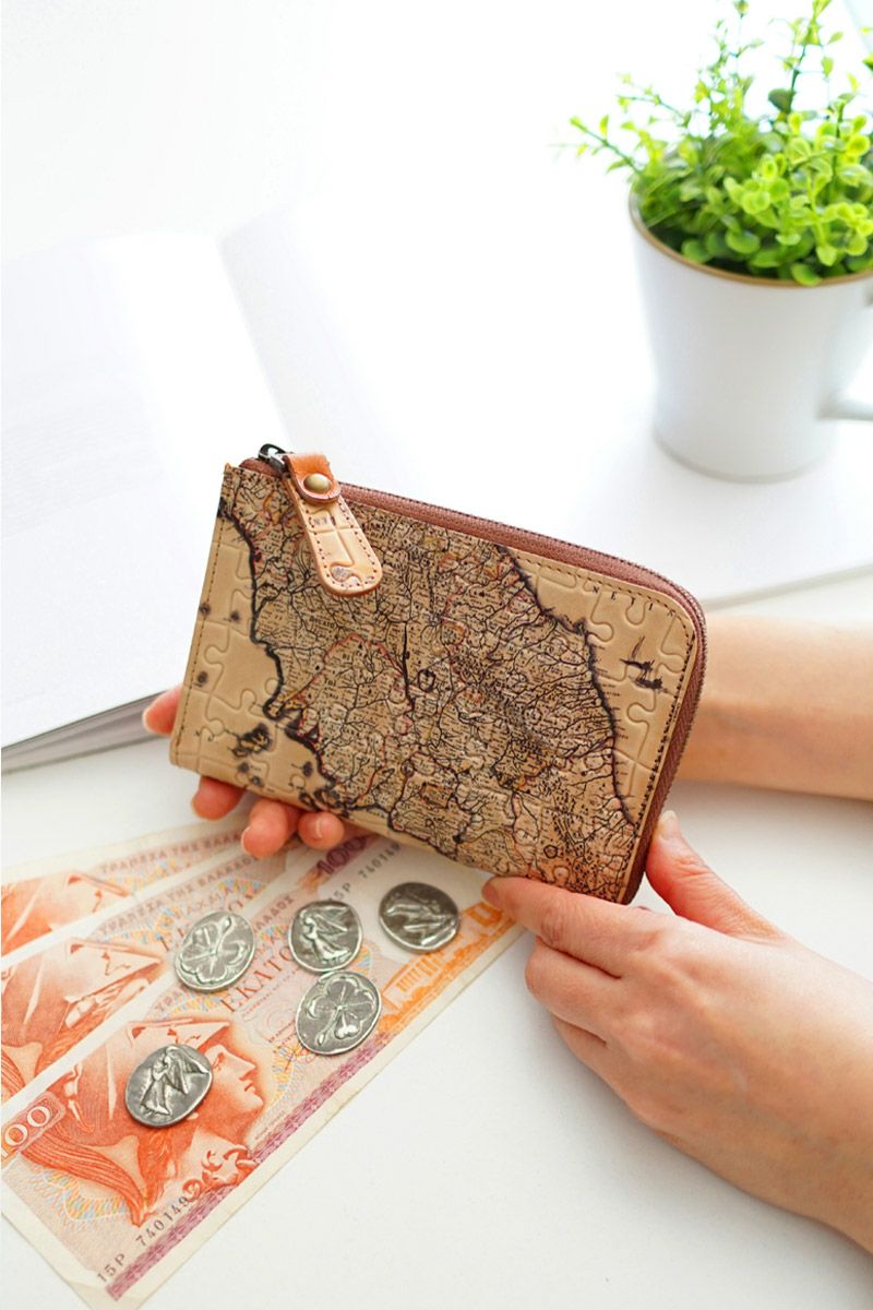 VIA DOAN ヴィア ドアン Map マップ 小銭入れ付き財布（L字ファスナー式） 366
