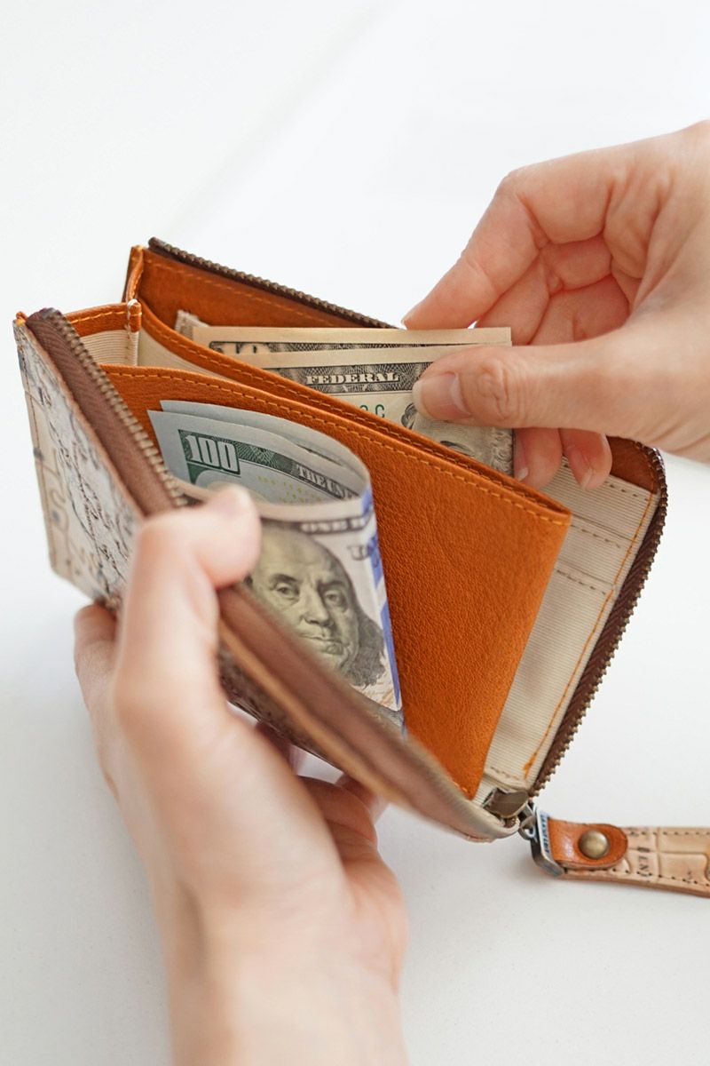 VIA DOAN ヴィア ドアン Map マップ 小銭入れ付き財布（L字ファスナー式） 366