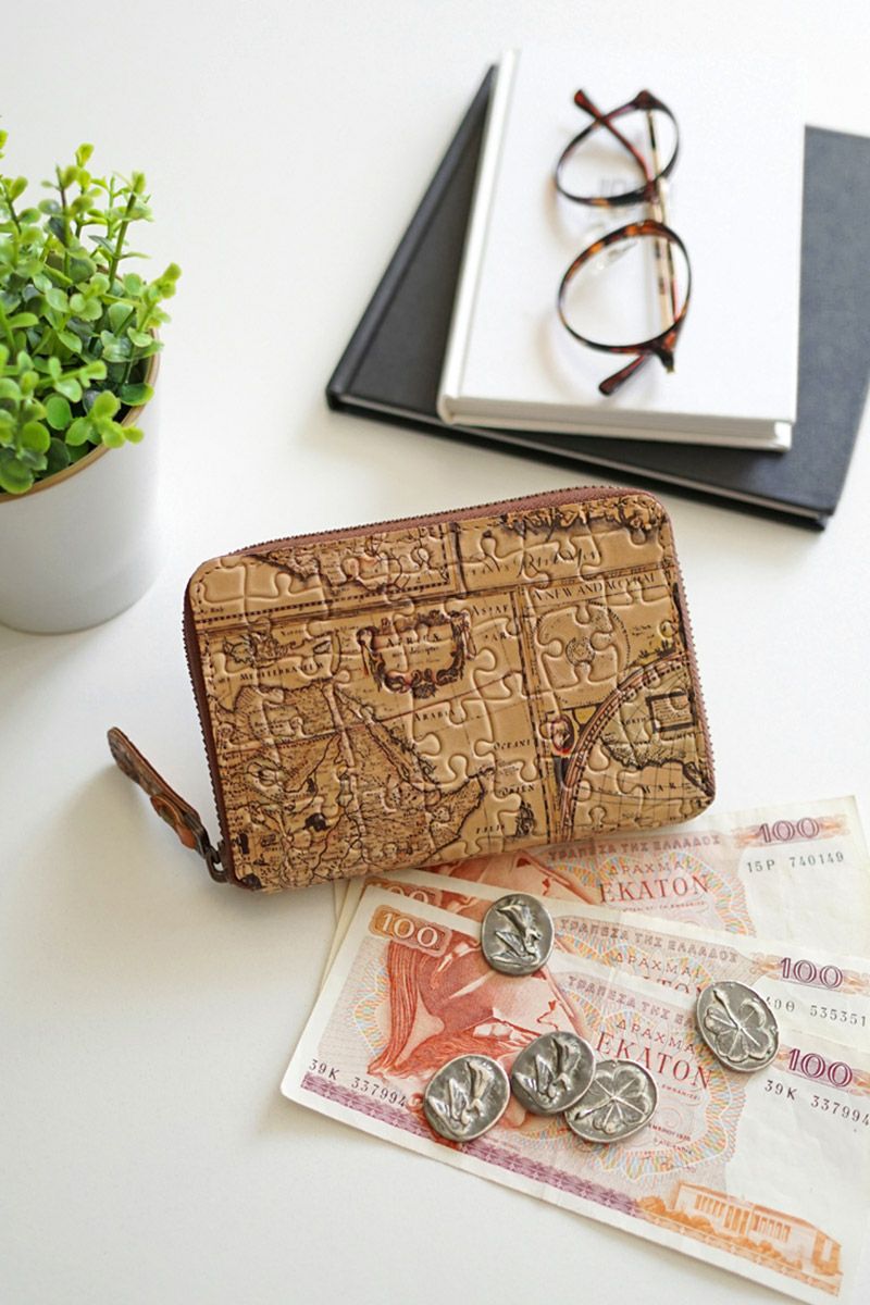 VIA DOAN ヴィア ドアン Map マップ 小銭入れ付き二つ折り財布（ラウンドファスナー式 ） 367