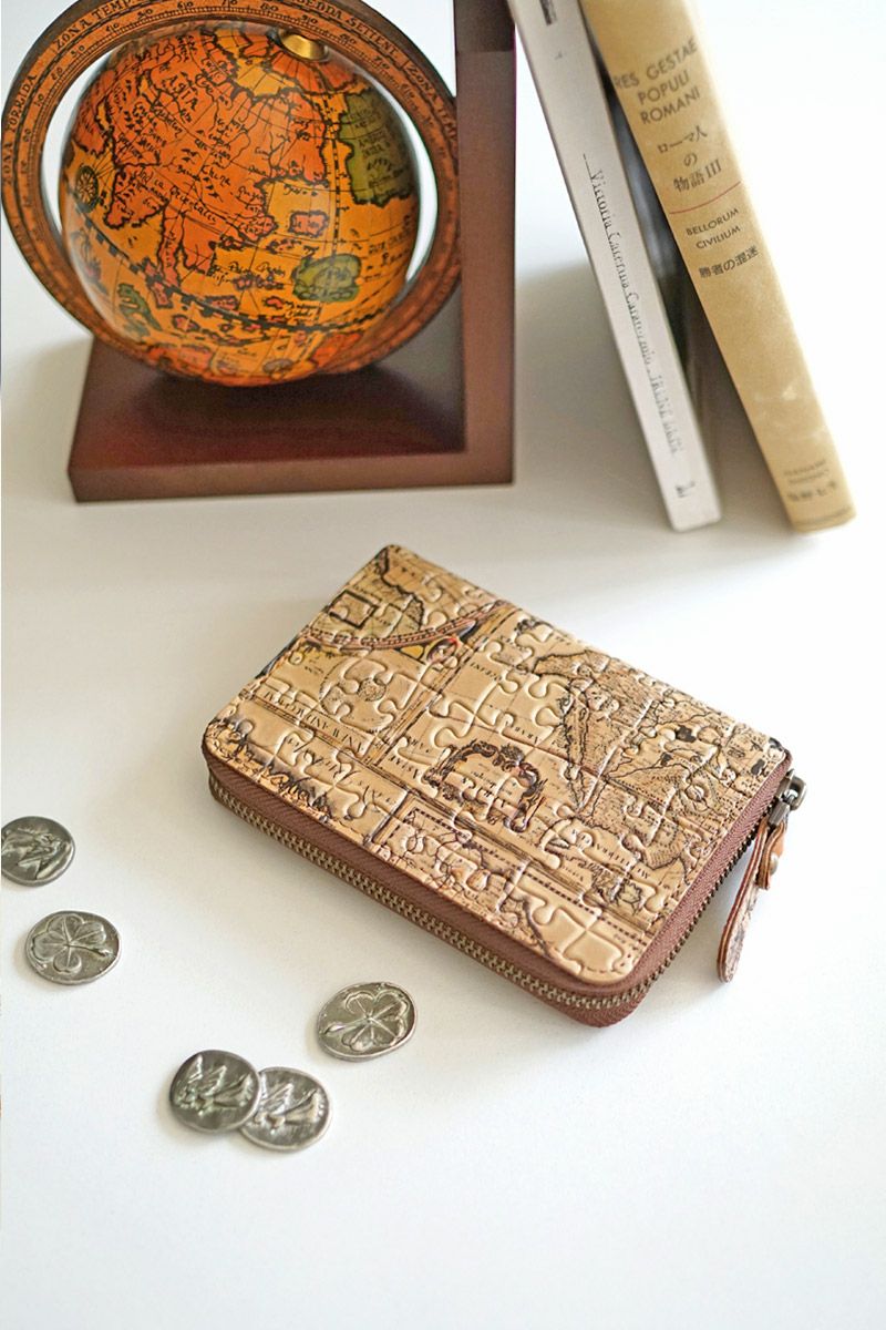 VIA DOAN ヴィア ドアン Map マップ 小銭入れ付き二つ折り財布（ラウンドファスナー式 ） 367