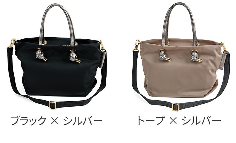 VIOLAd'ORO ヴィオラドーロ BIANCA ビアンカ ノットハンドルトートバッグS V-2224