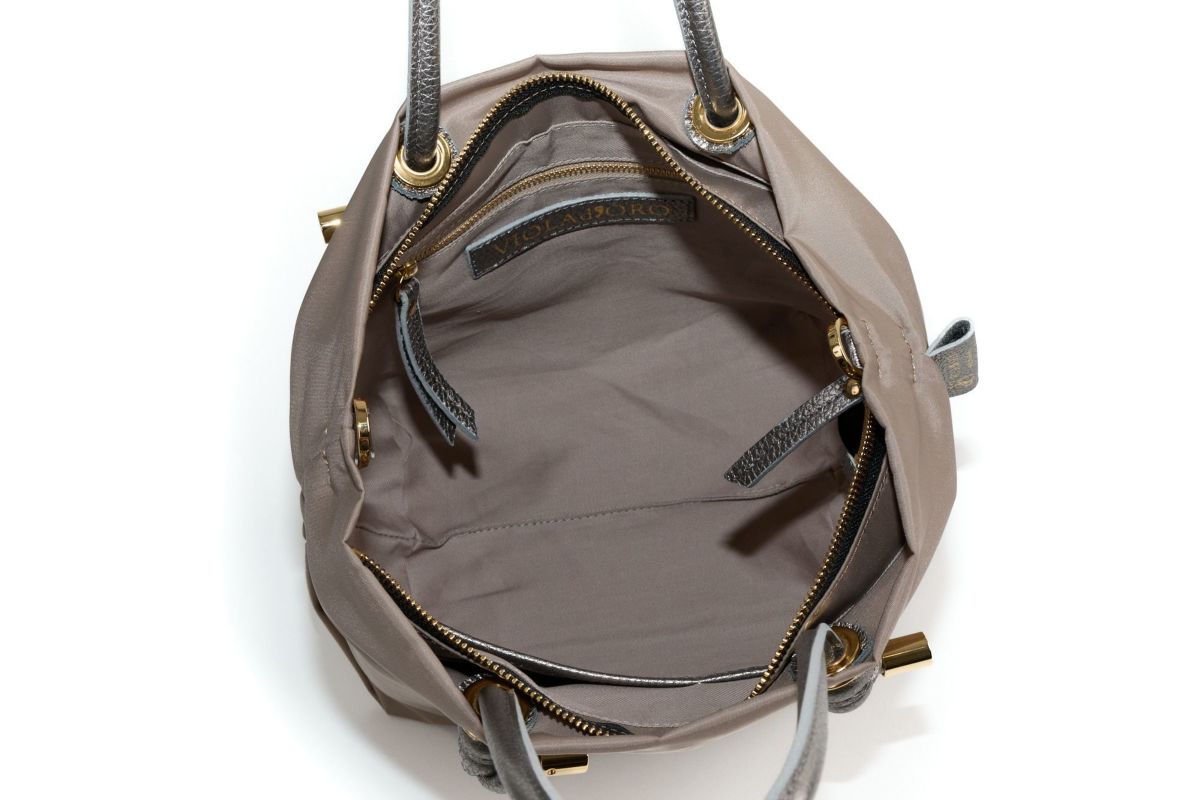 VIOLAd'ORO ヴィオラドーロ BIANCA ビアンカ ノットハンドルトートバッグS V-2224