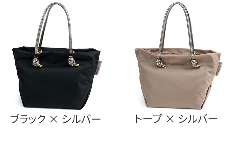 VIOLAd'ORO ヴィオラドーロ BIANCA ビアンカ ノットハンドルトートバッグM V-2225