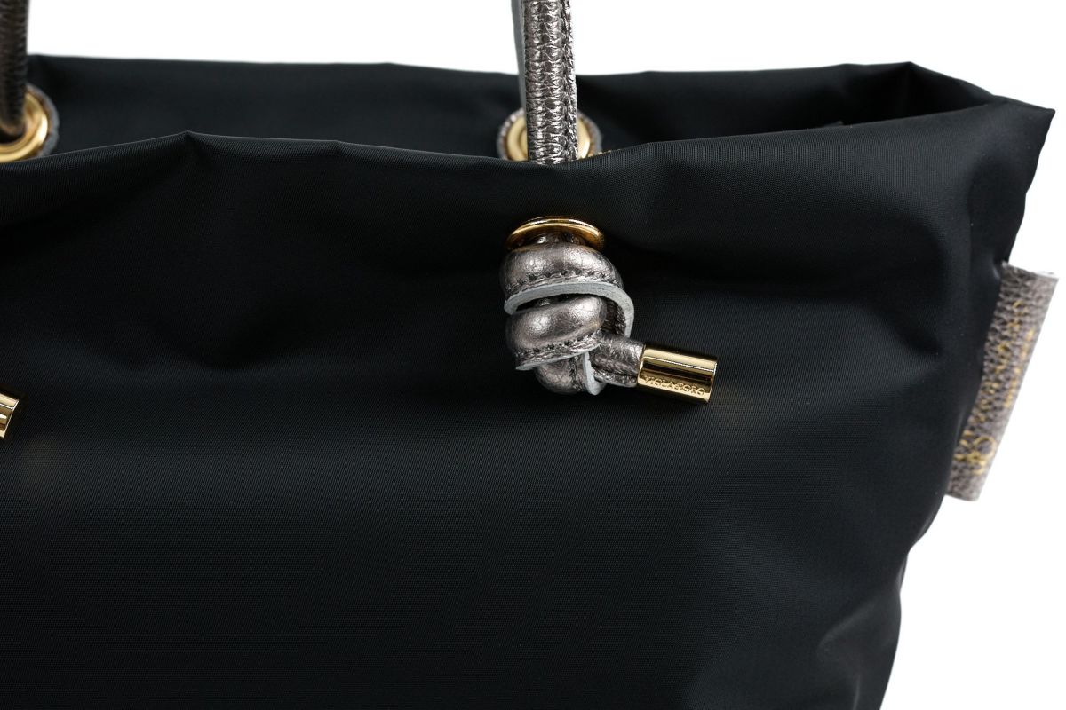 VIOLAd'ORO ヴィオラドーロ BIANCA ビアンカ ノットハンドルトートバッグM V-2225