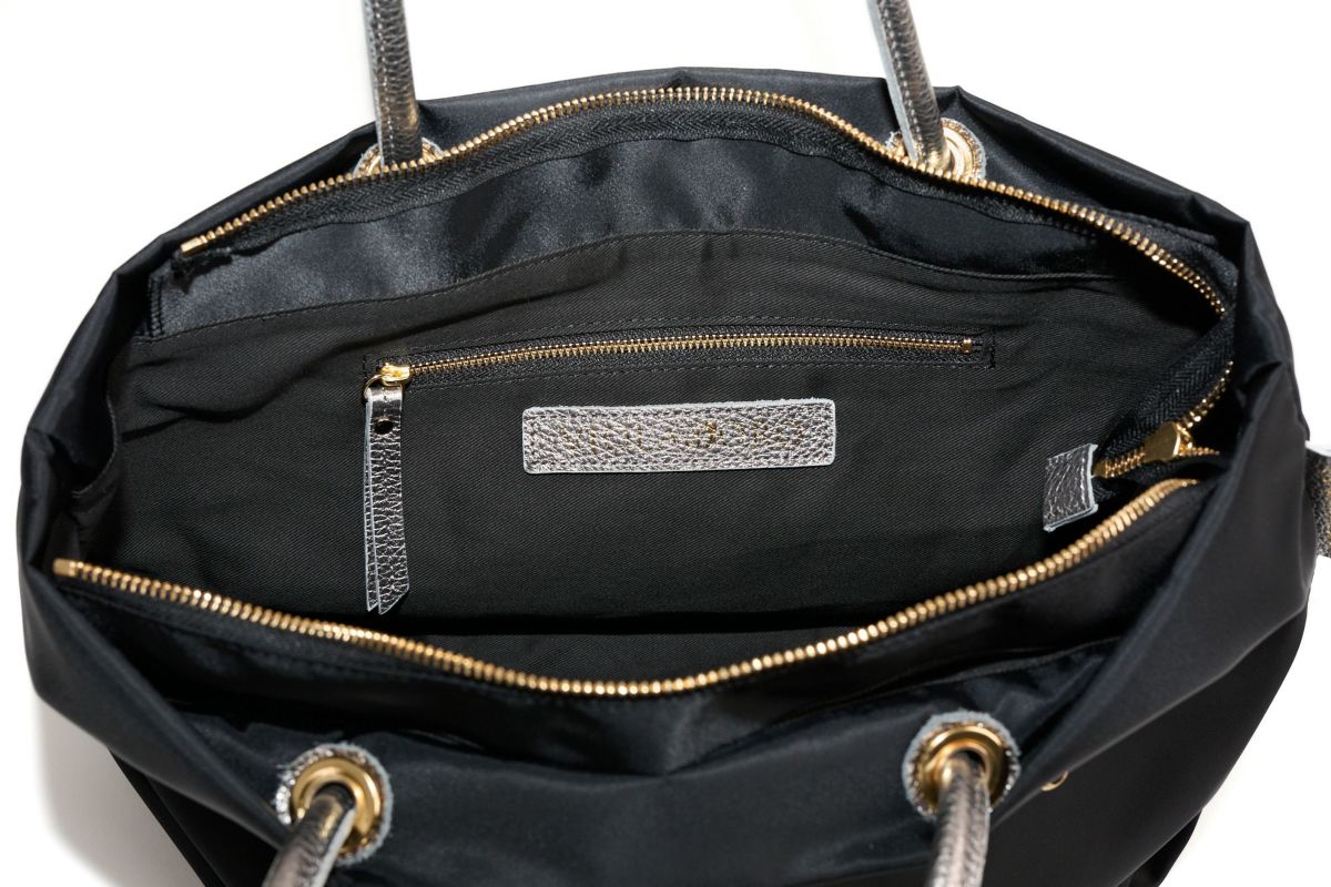 VIOLAd'ORO ヴィオラドーロ BIANCA ビアンカ ノットハンドルトートバッグM V-2225