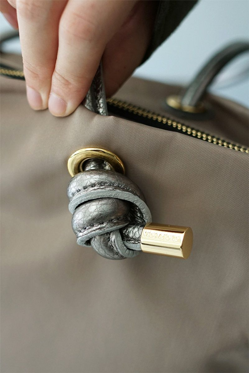 VIOLAd'ORO ヴィオラドーロ BIANCA ビアンカ ノットハンドルトートバッグM V-2225