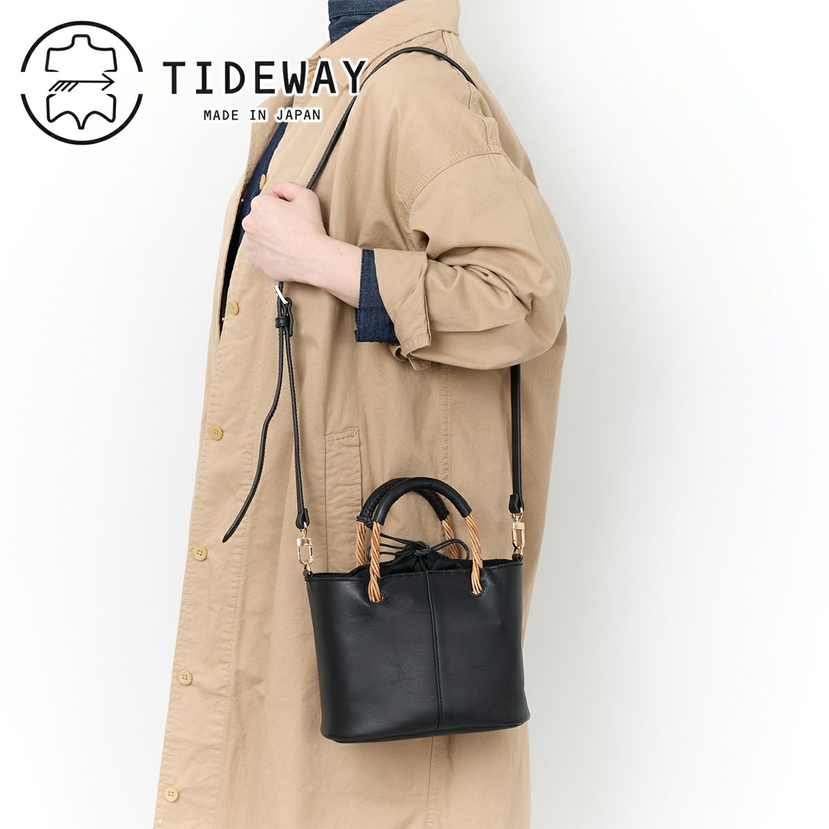 TIDEWAY タイドウェイ ARUROG×LEATHER HANDLE 2WAYSHOULDER T3093