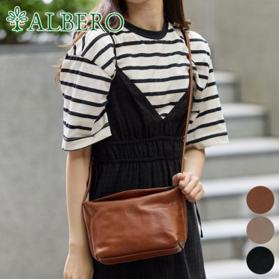 アルベロ　牛革×帆布　ショルダーバッグ　未使用 ALBERO（アルベロ） 2日から発送中！ レディース ショルダーバック